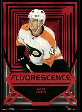 2021-22 Upper Deck Fluorescence Red Cam York RC Philadelphia Flyers #FL-29