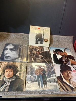 Lot of 7 Bob Dylan LP Vinyl Albums, see photos Freewheelin  Basement Tapes New