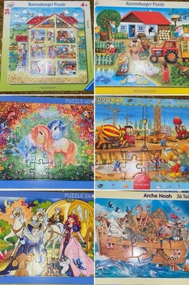 8 Kinder Puzzle s   Die Spiegelburg. Bookmark Verlag. Ravensburg. Blatz.￼ ￼