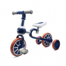 Toddler Bike 1-4 Years Boys Girls Trike w/ Training Wheels Adjustable Seat Blue
