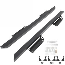 2pc Black Iron Running Boards Steps Dodge Ram 1500-3500 02-08 Quad Cab 124-0458
