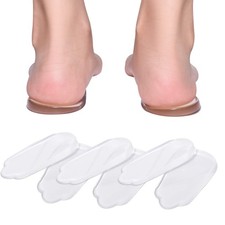 Medial Lateral Heel Wedge Silicone Insoles, Supination Large, Clear