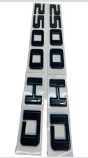 2500 HD Gloss Black Badge Emblem - Set of 2 Replacement Emblems New Sealed