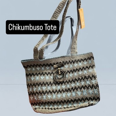 Chikumbuso Woven Tote Bag Sustainable New With Tags Made from Recycled Bags