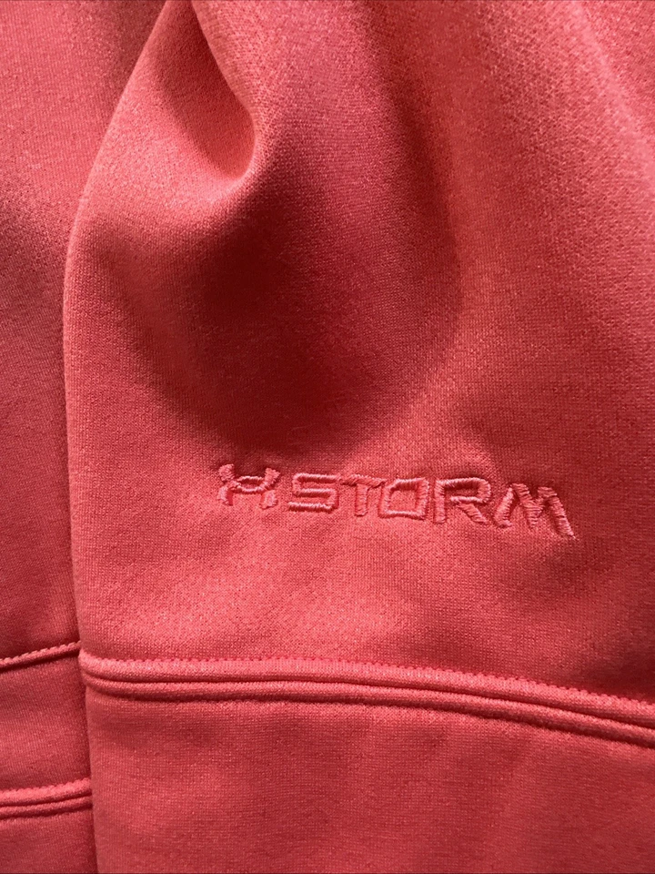 Moletom Under Armour Storm1 com capuz pulôver ajuste solto rosa XL #0303 - Imagem 4 de 4
