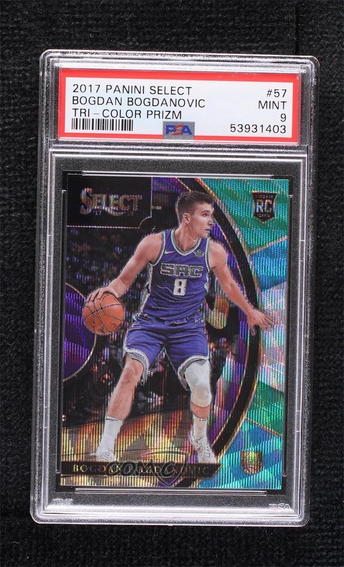 2017-18 Panini Select Concourse Tri-Color Prizm Bogdan Bogdanovic PSA 9 MINT oh4