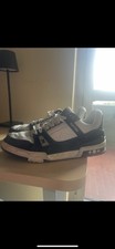 Sneaker LV Trainer Taglia 45 Uomo Nero Bianco Jeans Unisex