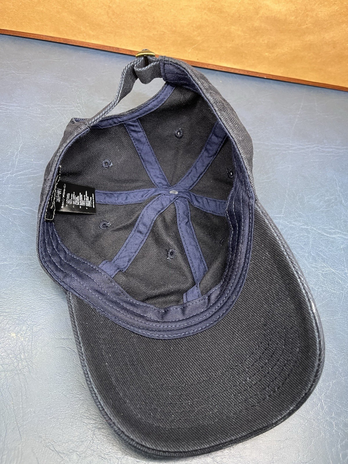 Brandy Melville Plain Blank Solid Black Strapback… - image 5