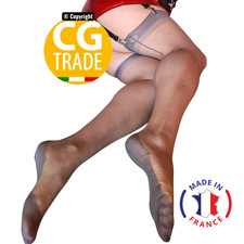 Calze Nylon Velate Vintage Epoca FF Fully Fashioned RHT Occhiello Cuban Heel T.2