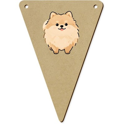 5 x 140mm 'Chibi Style Pomeranian' Bunting Pennants / Flags (BN00095574)