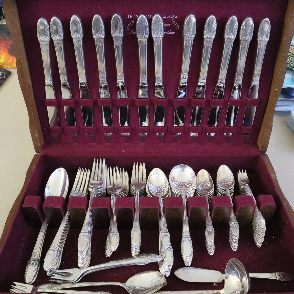 1847 Rogers Bros First Love Antique US Silver-Plated Flatware for