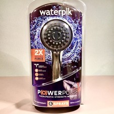 Waterpik Powerpulse Adjustable Shower Head 6 Sprays, XAU-643E, NEW SEALED