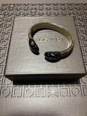 Bvlgari Bangle Bracelet Serpenti Forever Leather Size S 15cm w/Box