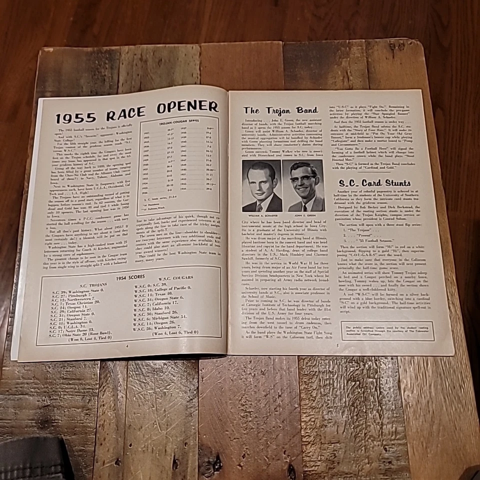 1955 Pigskin Review USC Trojans vs Washington ST Cougars Football Game Program - Image 4 of 4