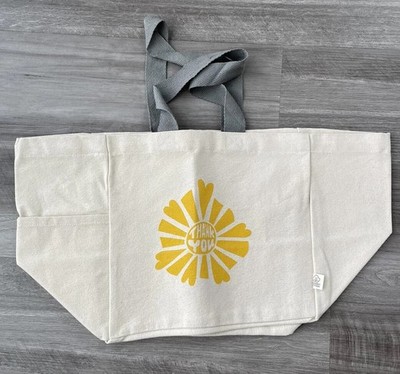 Leed s Canvas Shopper Thank You Tote Bag New Organic Cotton Reusable