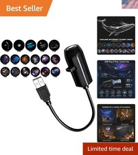 Plug and Play Star Projector Night Light   HD Glass Lens, 360  Flexible Neck,...