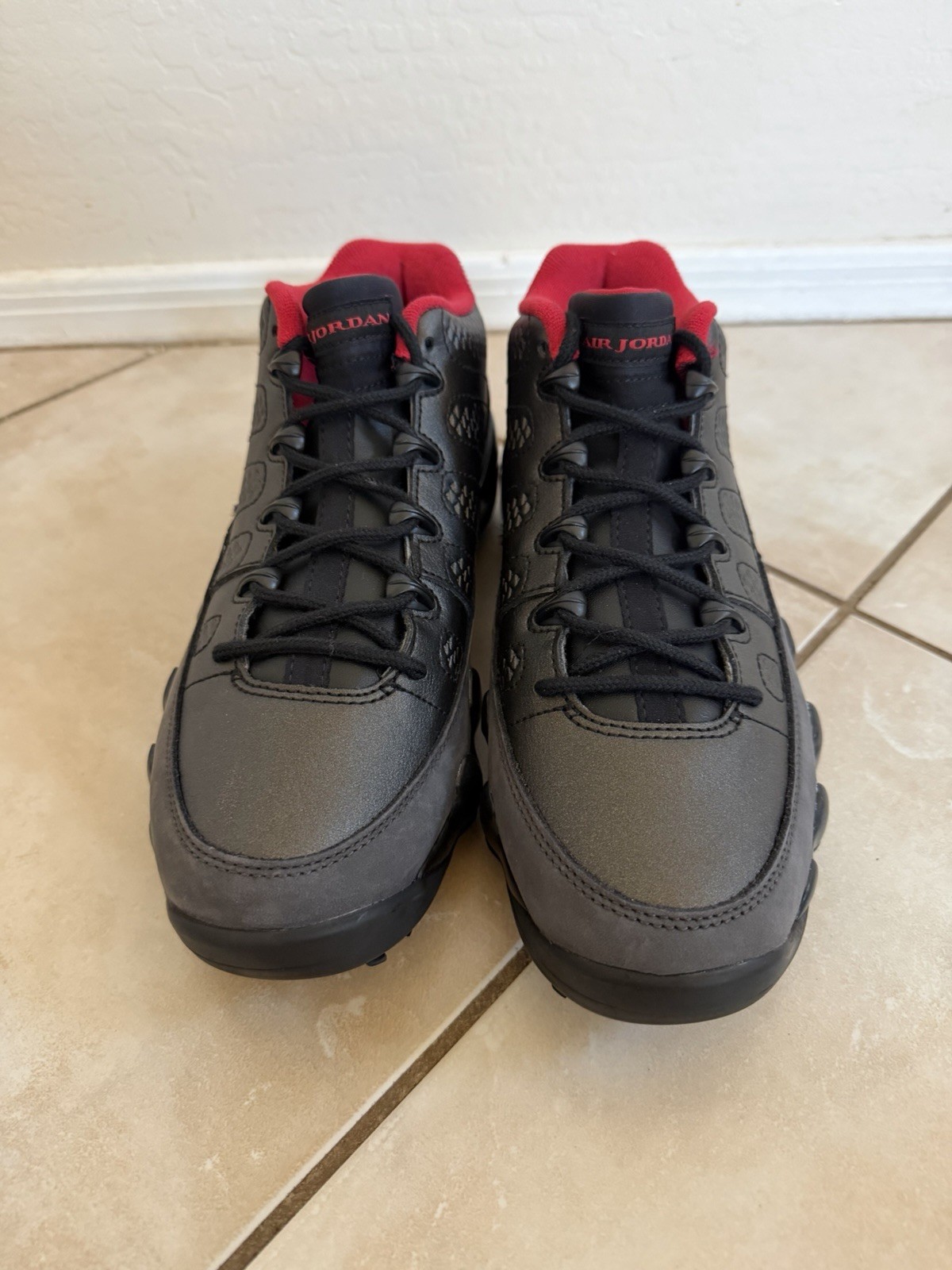 Nike Air Jordan 9 Retro Low Golf Charcoal Grey Black Men’s Size 8 FJ5934-002 thumbnail 2