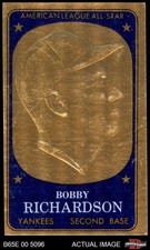 1965 Topps Embossed #65 Bobby Richardson Yankees 5 - EX