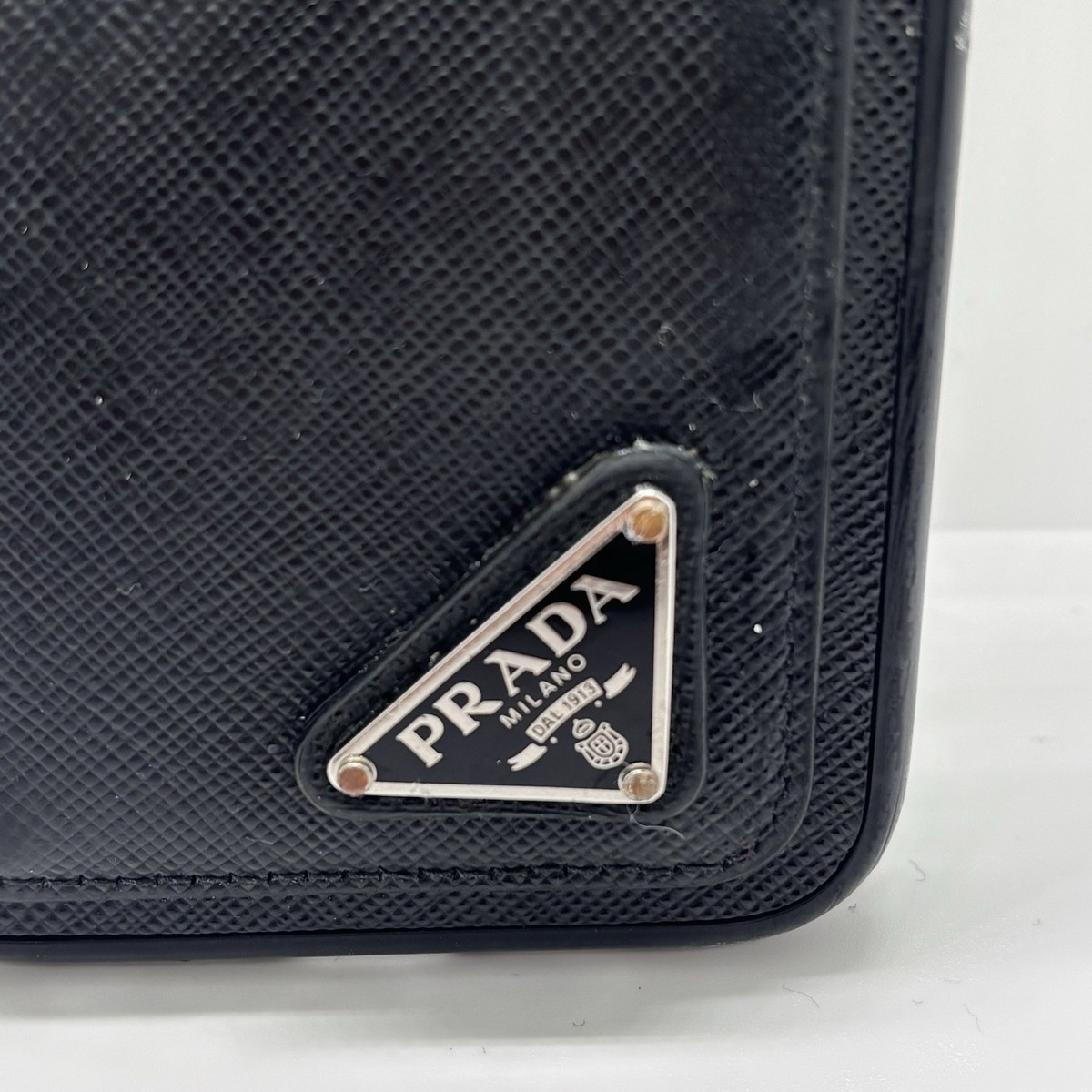 Prada iPhone 14 Pro Case Card Slot Triangle Logo Black Used | eBay
