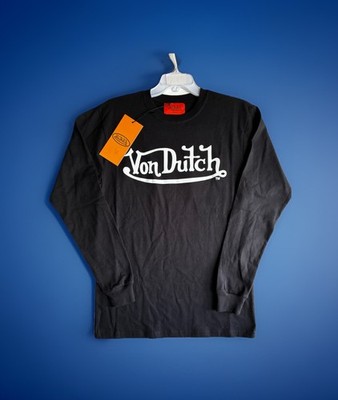 Von Dutch Men's T-Shirt Flying Eye Heavyweight Long Sleeve Size