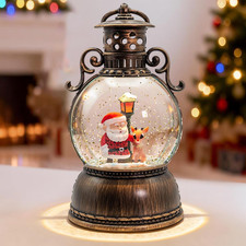 Christmas Snow Globes, Santa Claus and Deer Christmas Lantern with 8 Songs, 6...