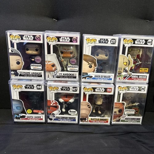 Star Wars Funko Pop! Lot Of 8 Grievous Anakin Ahsoka Padme Clone Trooper