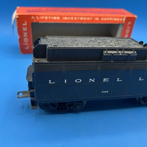 Lionel Postwar 243W O-Gauge Whistle Tender In Original Box Vtg Black Coal Train - Picture 5 of 9