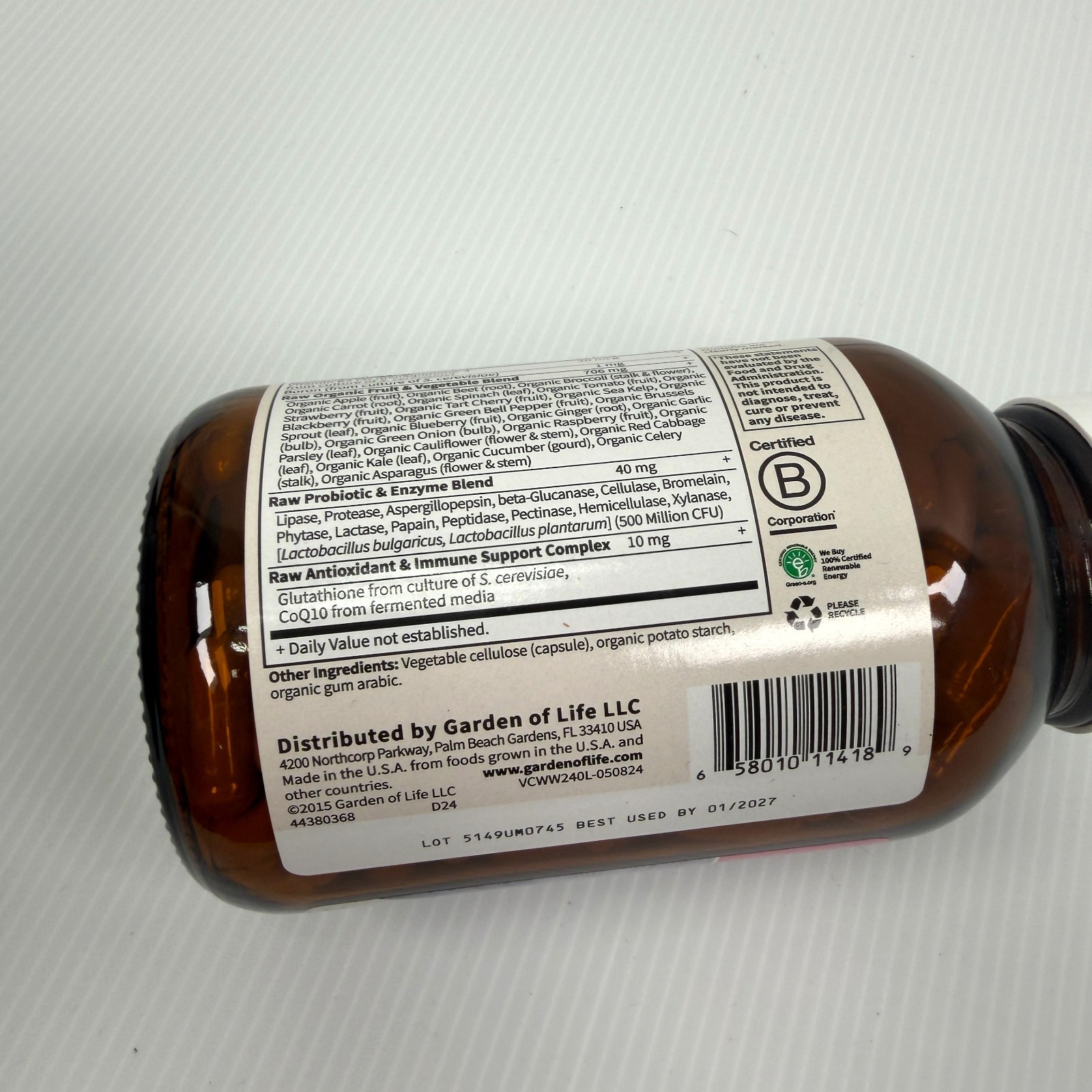 Garden of Life Vitamin Code 50 & Wiser Women Capsules 240 Capsules Exp 01/2027