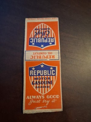 REPUBLIC OIL COMPANY, GASOLINE MATCHBOOK