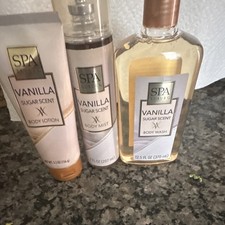 Spa Luxury Vanilla Sugar Body Lotion Mist  Wash 3-Piece Set/Kit
