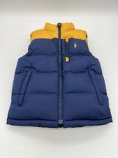 Polo Ralph Lauren Puffer Vest Boys Reversible Blue Green Sz 6 New