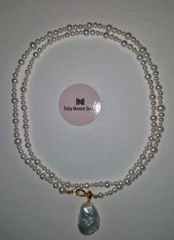 AKOYA Perlen Kette 85 CM MIT Anhänger Flameball-Perle  - Bild 1 von 4
