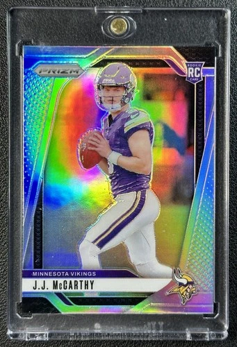J.J. MCCARTHY 2024 PANINI PRIZM #400 ROOKIE SILVER RC VIKINGS