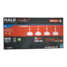 HALO 4 inch Quicklink Canless LED Downlight Selectable 2700-5000K, 4 Pack