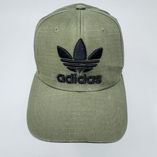 Adidas Originals Trefoil Snapback Hat Men Green Ripstop Cotton Baseball Cap OSFM
