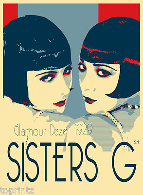  LARGE CANVAS PRINT FASHION VINTAGE GATSBY STYLE 1920