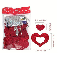 18 Decorazioni A Forma Di Cuore Rosso A Spirale Per San Valentino, Da Appendere, In PET, Per Matrimoni, Baby Shower, Compleanni E Feste A Tema