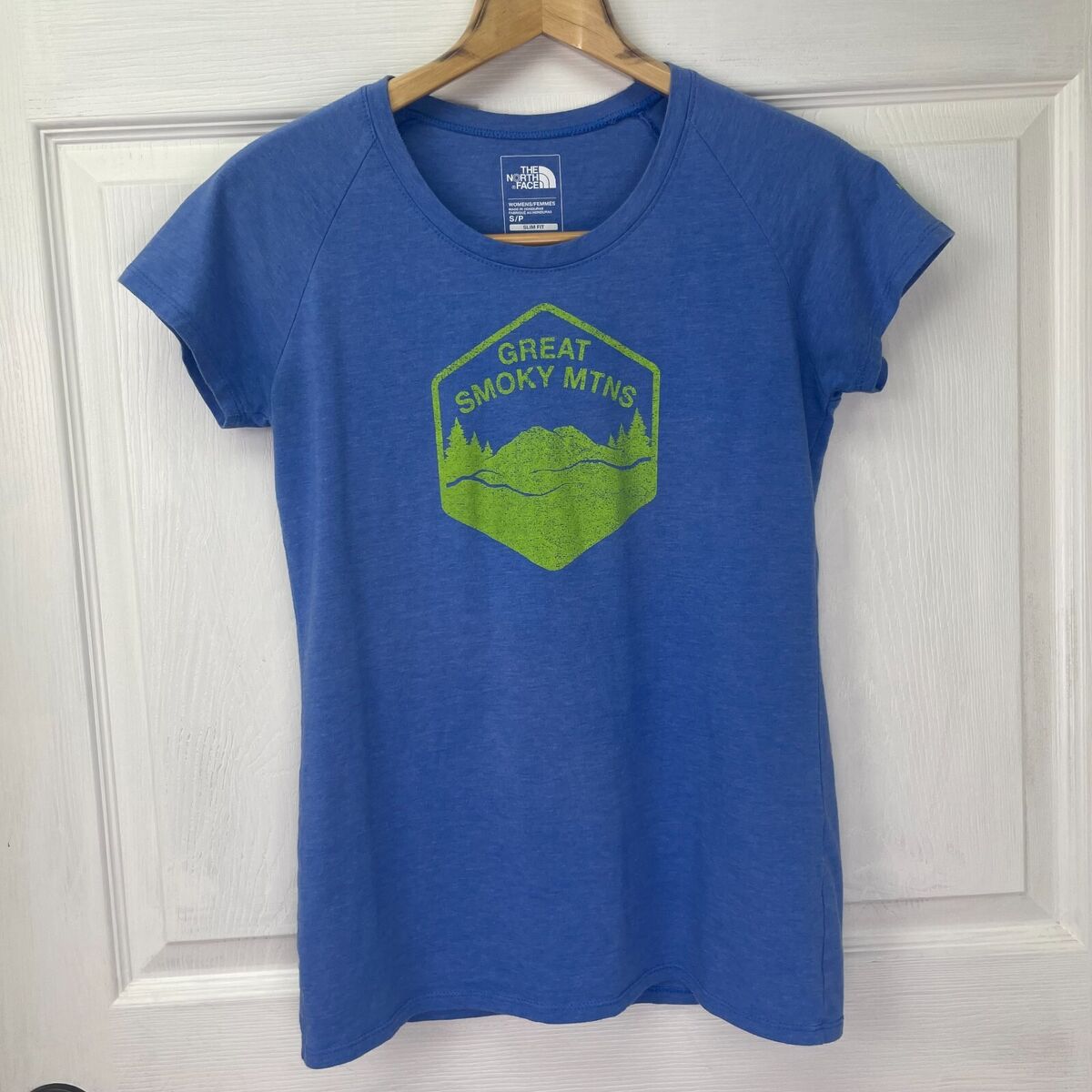 The North Face|SHORT-SLEEVED/SLEEVELESS (M S/S FINE ALP The North Face Women Short Sleeve Slim Fit Top Blue Smoky