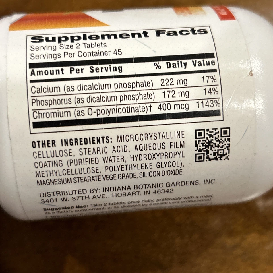 Botanic Choice GTF Cromo 200 Mcg - 2 Botellas 90 Comprimidos Cada Botella Foto 2 de 3