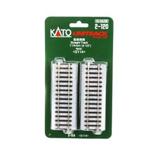 Kato 2120 114mm 4-1/2" Straight Track 4 : HO Scale