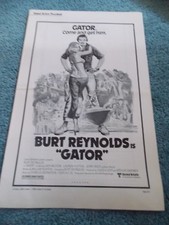 GATOR(1976)BURT REYNOLDS ORIGINAL PRESSBOOK