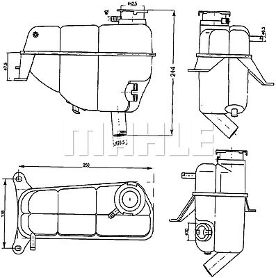 MAHLE CRT 121 000S Expansion Tank, coolant for MERCEDES-BENZ
