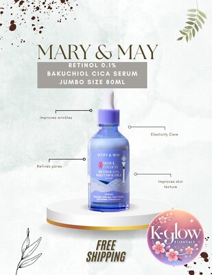 Mary & May Retinol 0.1% + Bakuchiol + Cica Serum Authentic & Trusted U.S. Seller