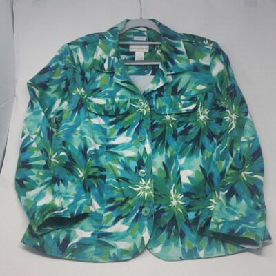 Drapers & Damon s Tropical Print Jacket Size: SMALL