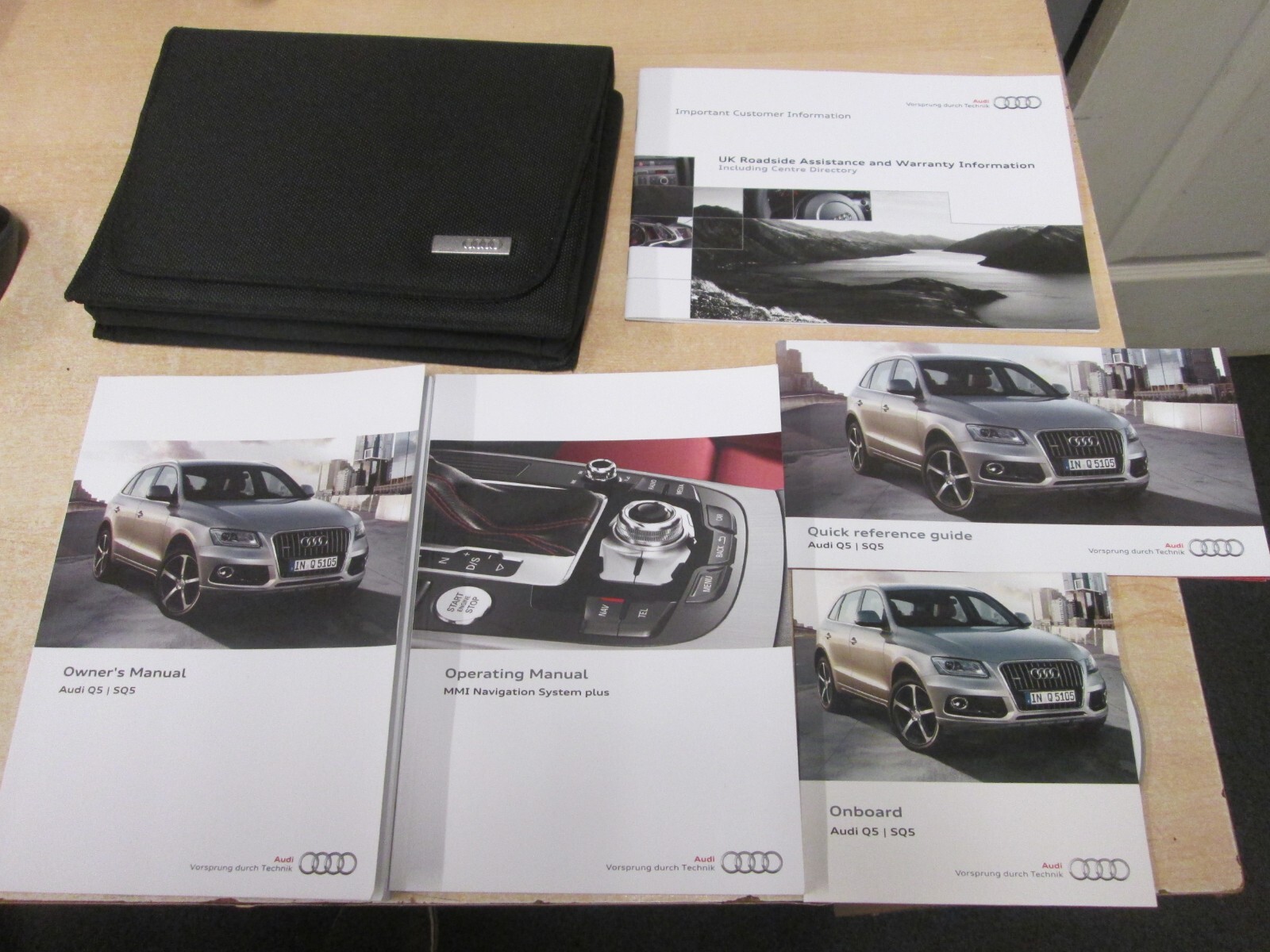 AUDI Q5 AND SQ5 HANDBOOK OWNERS MANUAL 20112016 WALLET PACK + SAT NAV + eBay