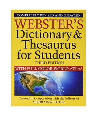 Webster's Dictionary & Thesaurus for Students with Full-Color World Atlas, Third
