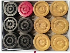 24 Rosewood India Carrom Carom Board Coins Men Piece