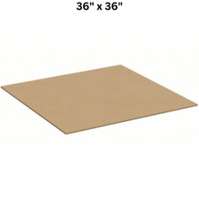 5 - Cardboard Sheets 36" x 36" Corrugated Kraft 5/32" Thick Single Wall