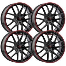 Set-4 Touren Tr60 17x7.5 5x1105x115 42mm Black Red Wheels Rims 17 Inch Set-4 Touren Tr60 17x7.5 5x1105x115 42mm Black Red Wheels Rims 17 Inch