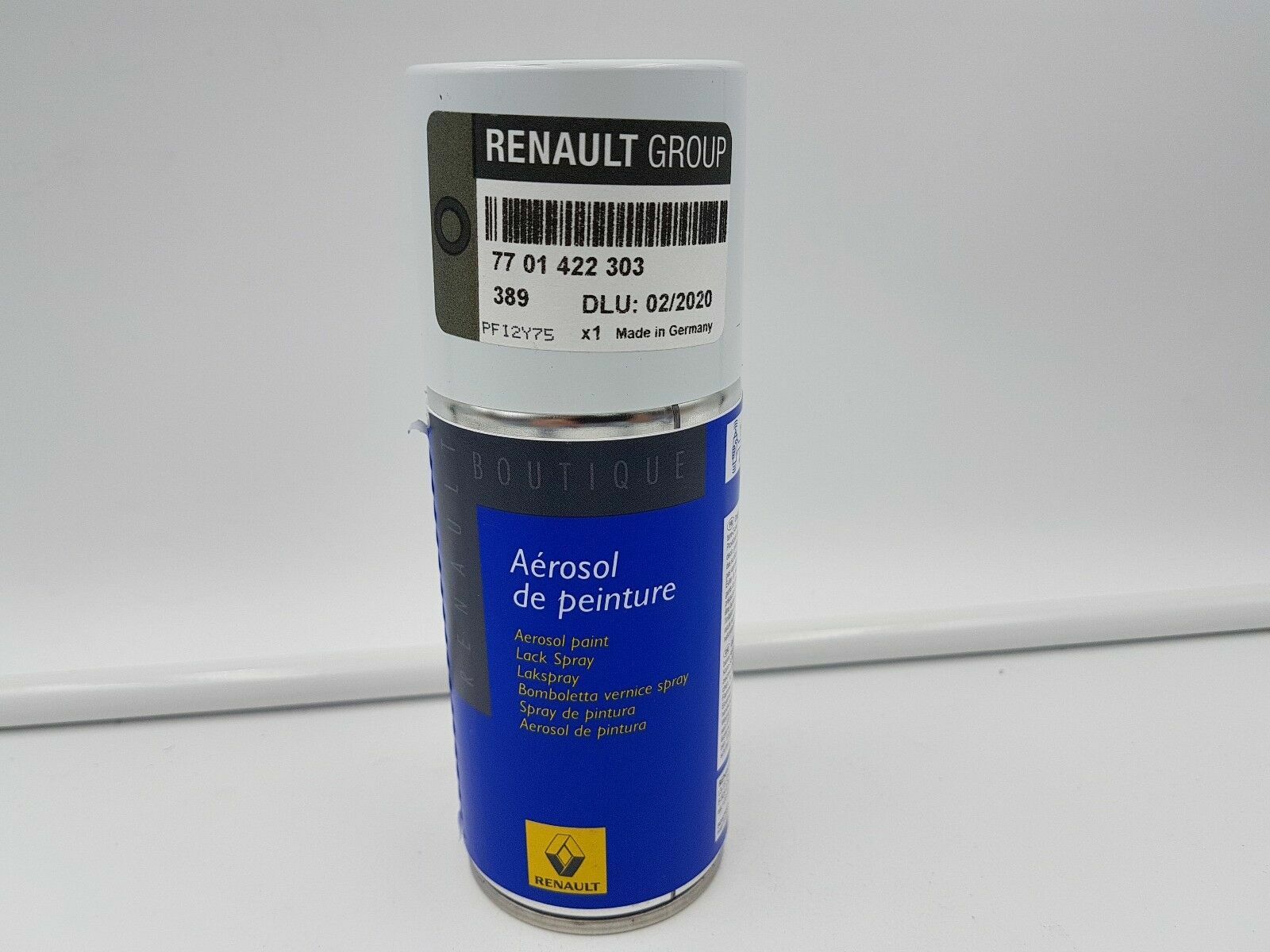 Peinture blanc 389 Renault Dacia en aérosol d'origine référence 7701422303 pour carrosserie